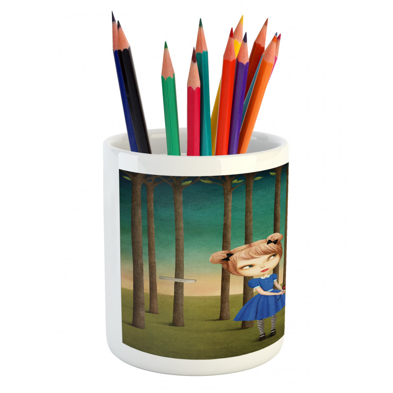 Lost Girl in the Forest Pencil Pen Holder