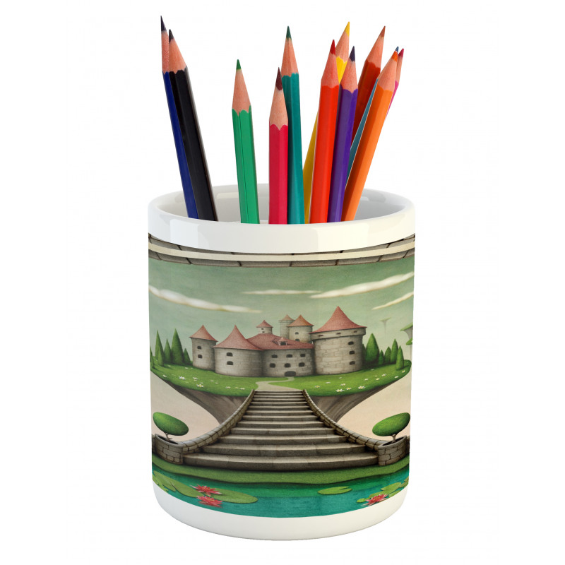 Boho Castle and Meadows Pencil Pen Holder