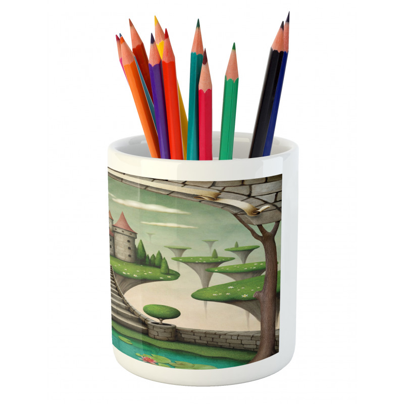 Boho Castle and Meadows Pencil Pen Holder