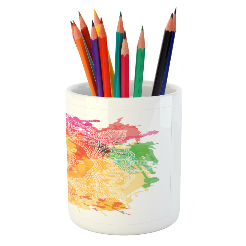 Outline Flower Pencil Pen Holder