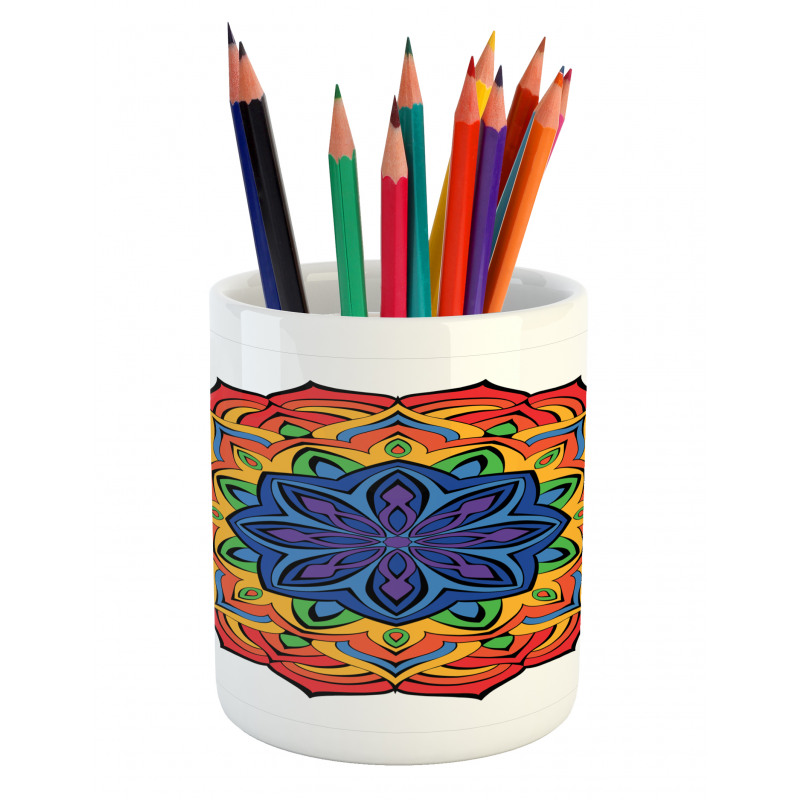 Boho Flowers Pencil Pen Holder