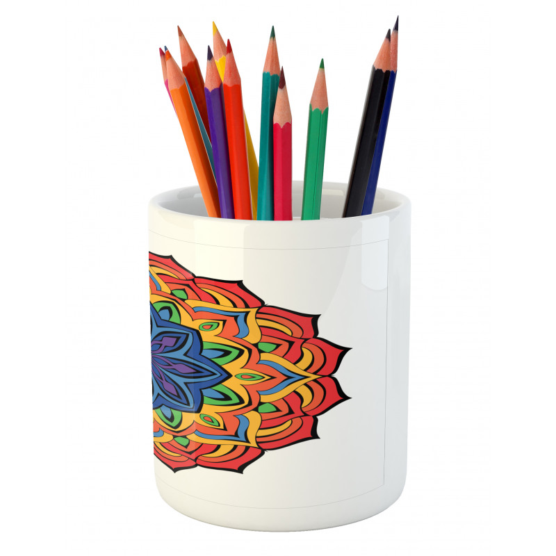 Boho Flowers Pencil Pen Holder