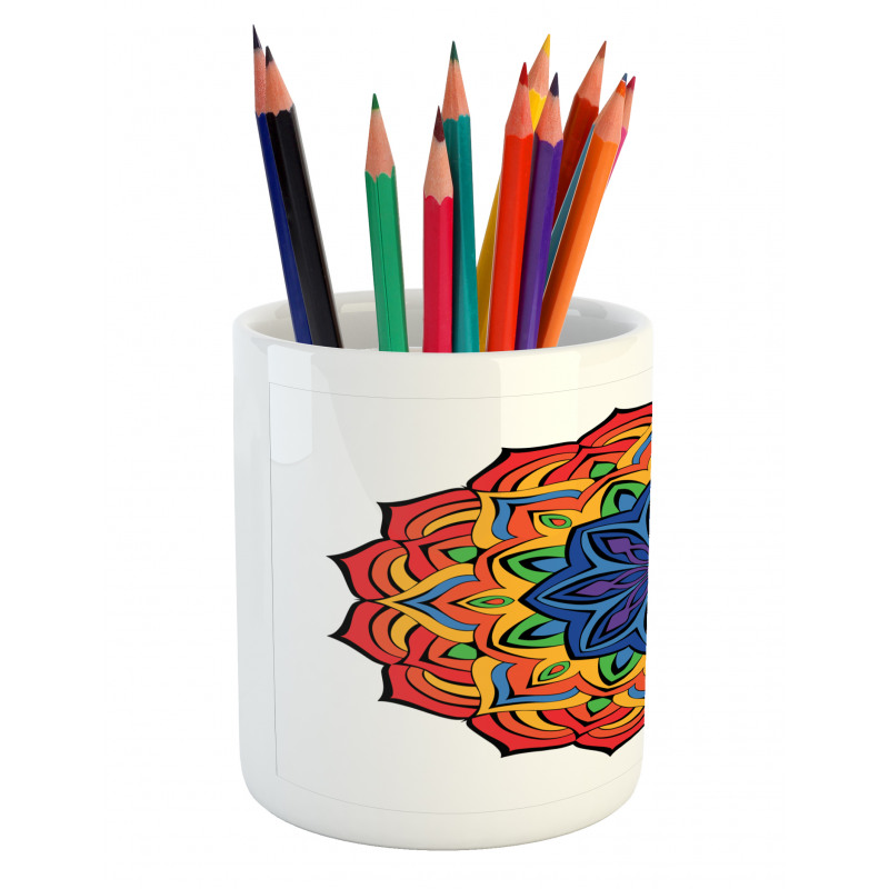 Boho Flowers Pencil Pen Holder