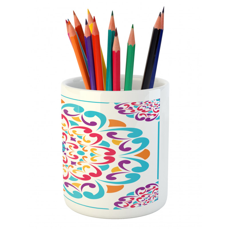 Colorful Swirls Pencil Pen Holder