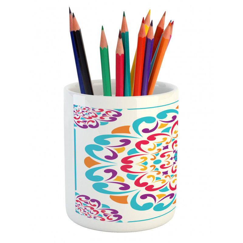 Colorful Swirls Pencil Pen Holder