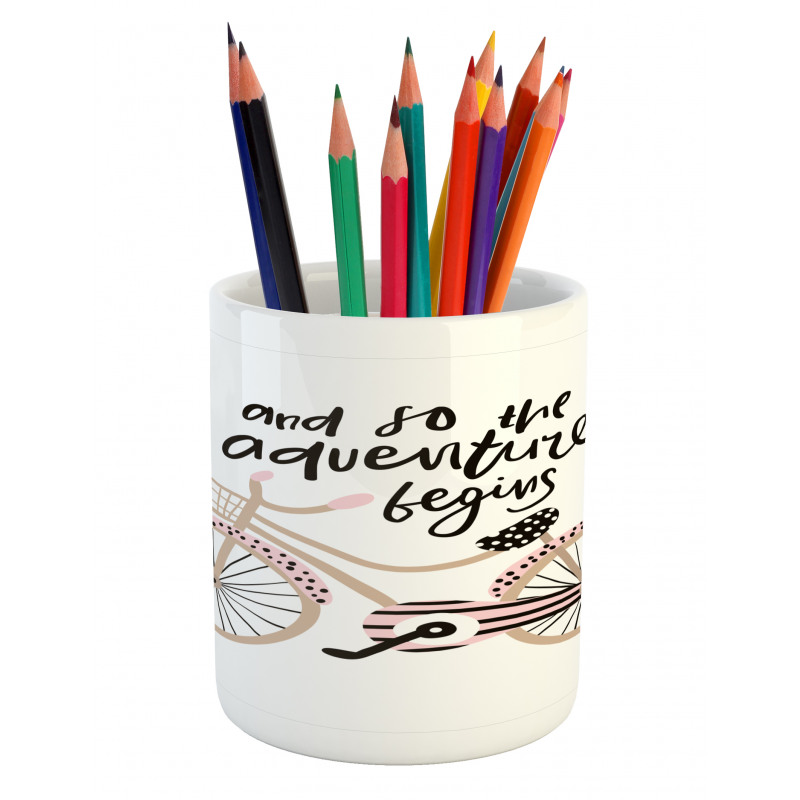 Bicyclend Words Pencil Pen Holder