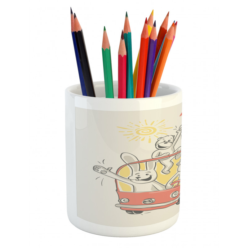 Traveling Animals Pencil Pen Holder