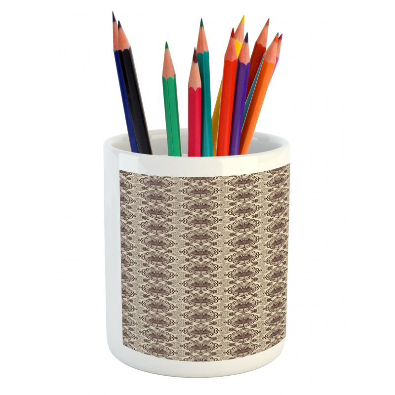 Abstract Lotus Ornament Pencil Pen Holder