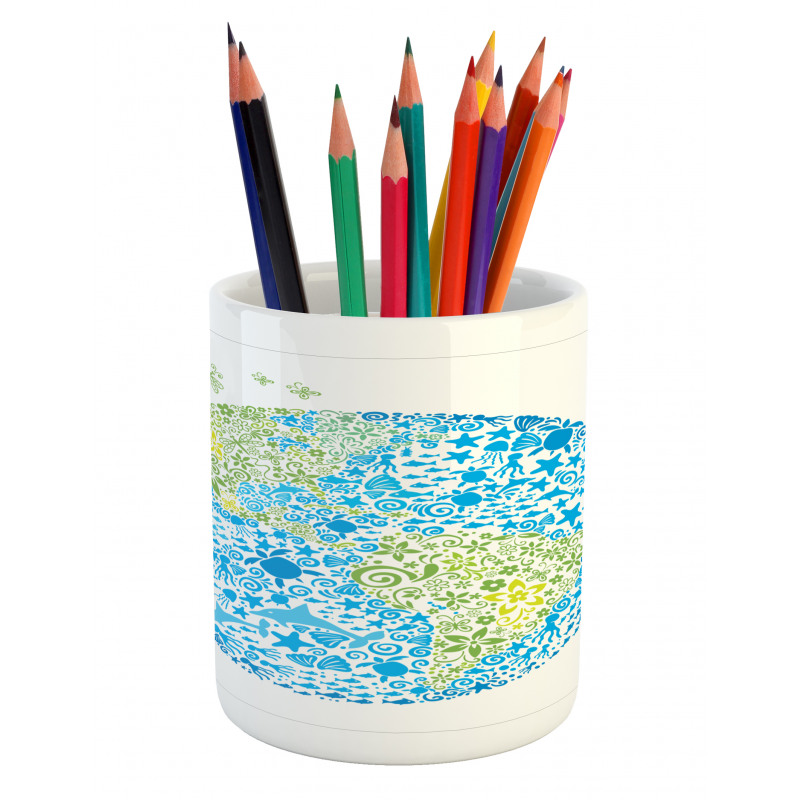 Planet Ecology Theme Pencil Pen Holder