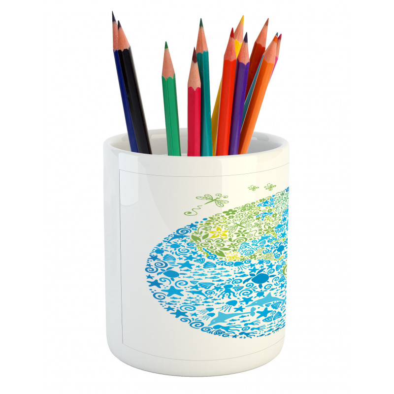 Planet Ecology Theme Pencil Pen Holder