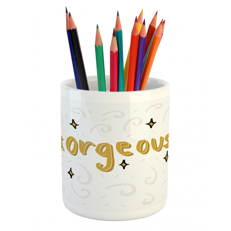 Word and Diamond Pencil Pen Holder