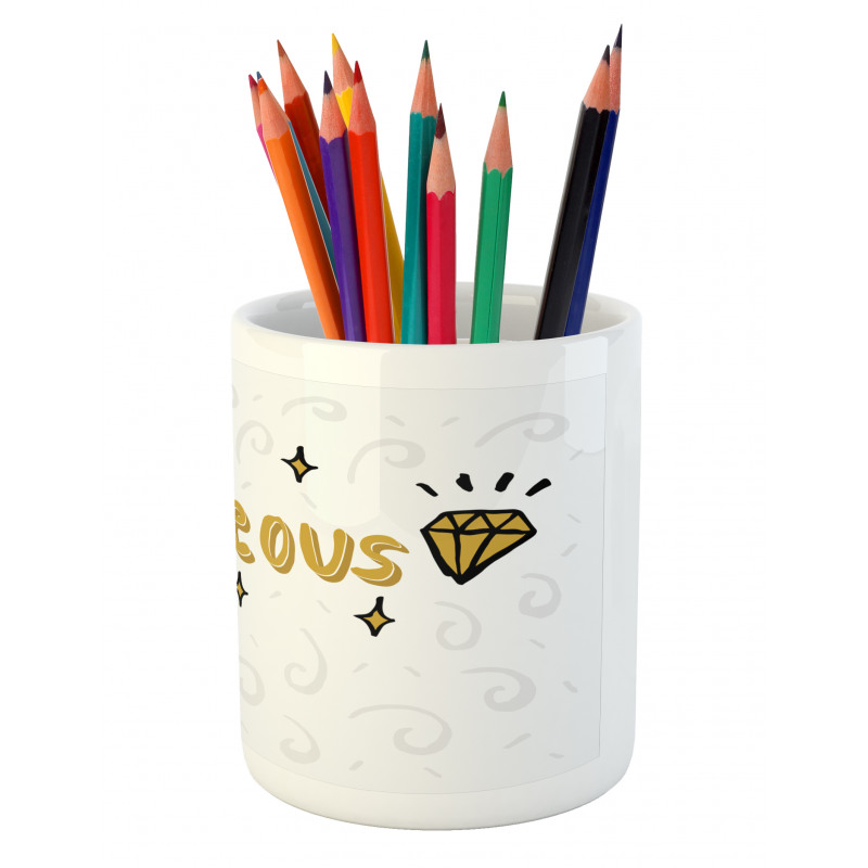 Word and Diamond Pencil Pen Holder