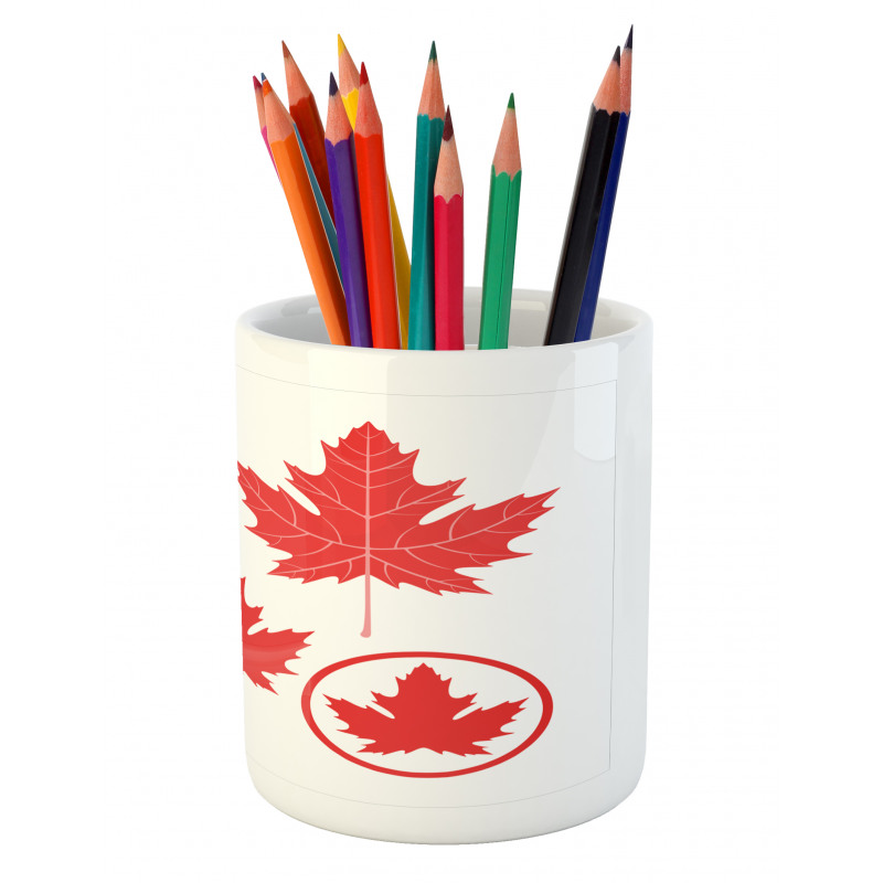 Canadian Flag Motifs Pencil Pen Holder