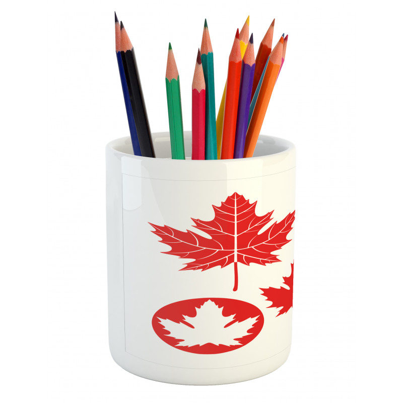 Canadian Flag Motifs Pencil Pen Holder