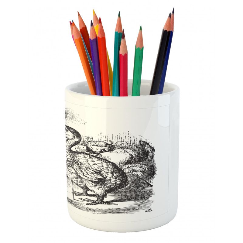 Alice and the Dodo Sketch Pencil Pen Holder