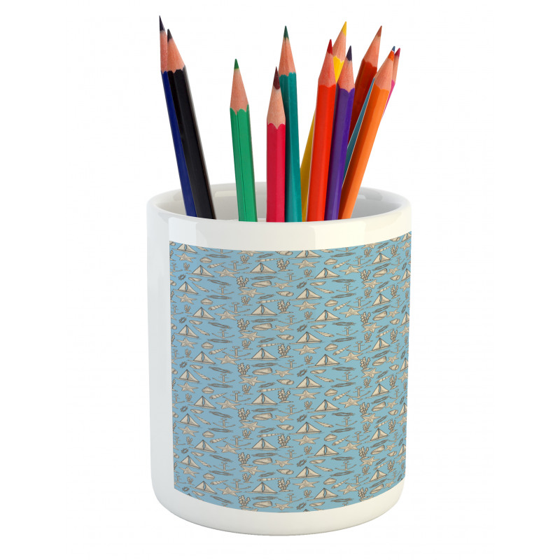 Starfish and Seaweed Pencil Pen Holder