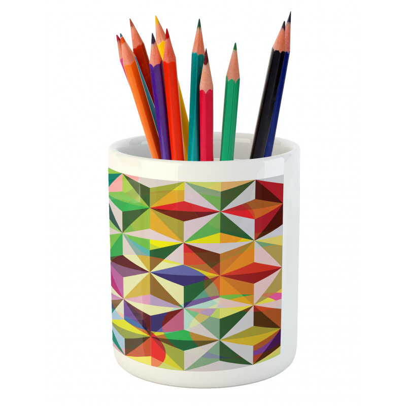 Sixties Rainbow Cubes Pencil Pen Holder