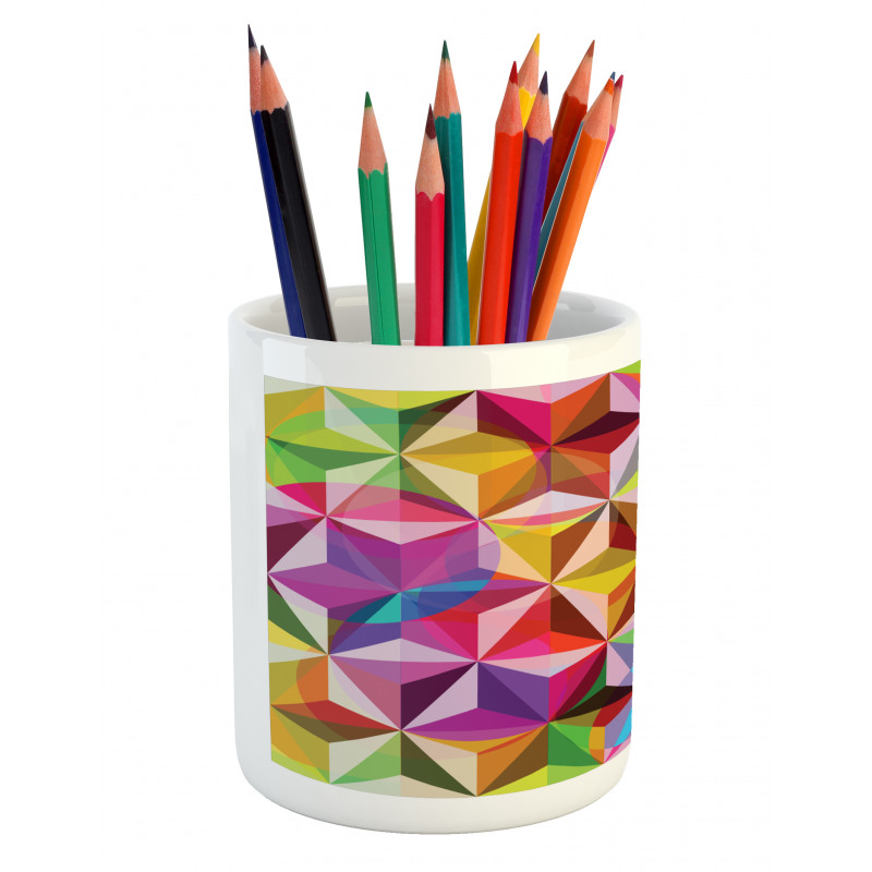 Sixties Rainbow Cubes Pencil Pen Holder