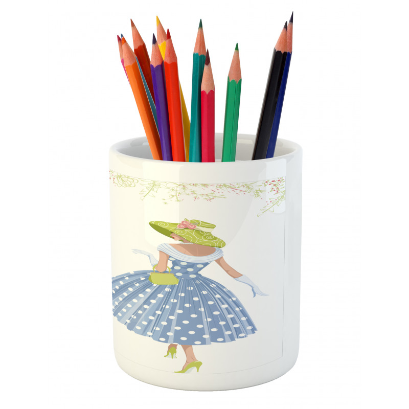 Dressed 2 Women Pencil Pen Holder