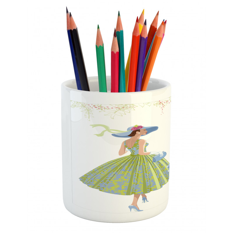 Dressed 2 Women Pencil Pen Holder