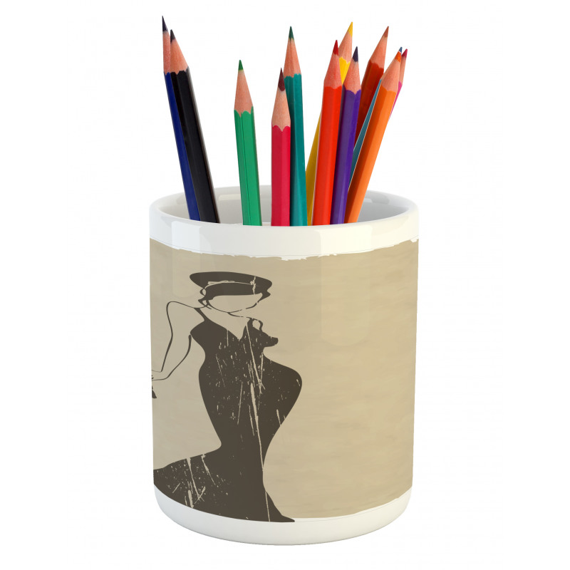 Female Model Call Pencil Pen Holder