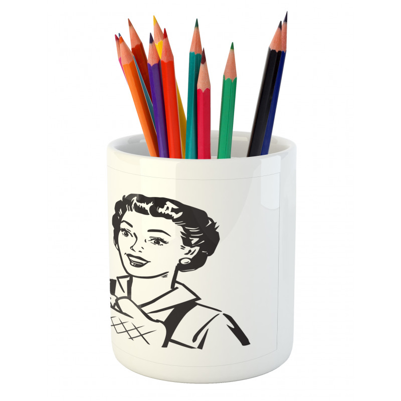 Wife Bakes Pie Pencil Pen Holder