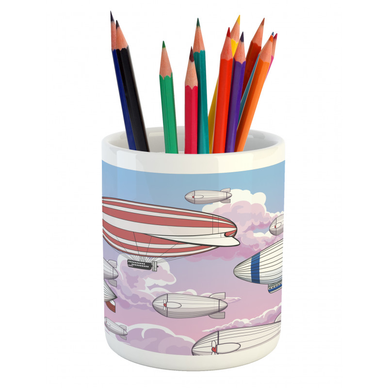 Zeppelins in the Sky Pencil Pen Holder