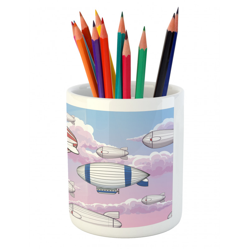 Zeppelins in the Sky Pencil Pen Holder