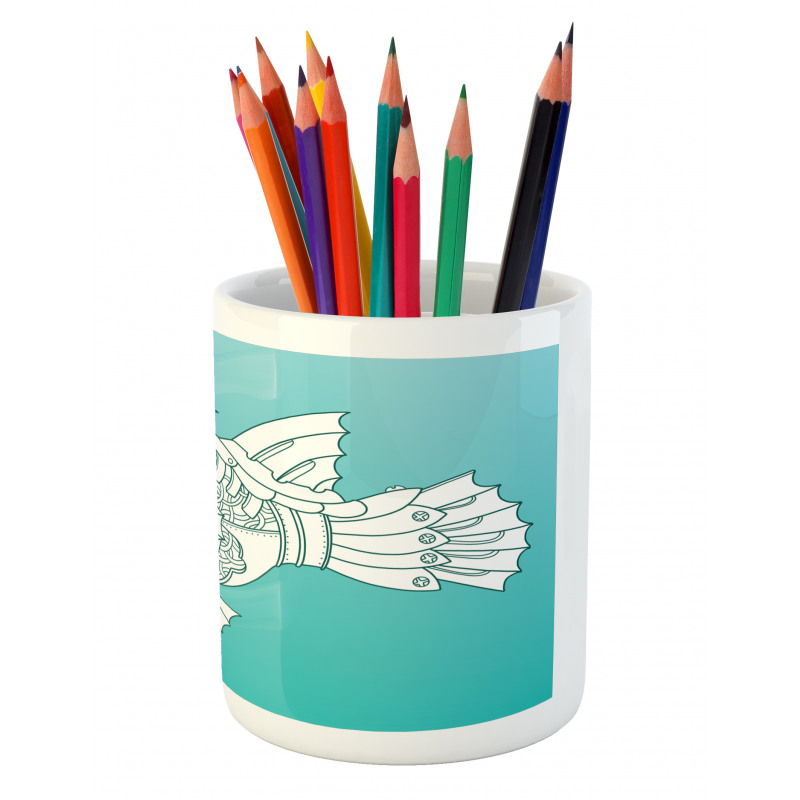 Doodle Mechanic Fish Pencil Pen Holder