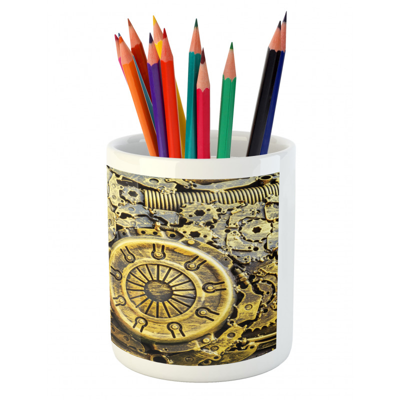 Vintage Machinery Pencil Pen Holder