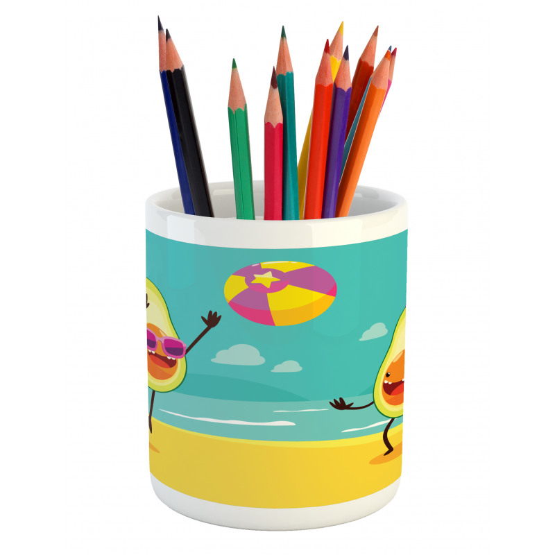 Summer Beach Volleyball Pencil Pen Holder