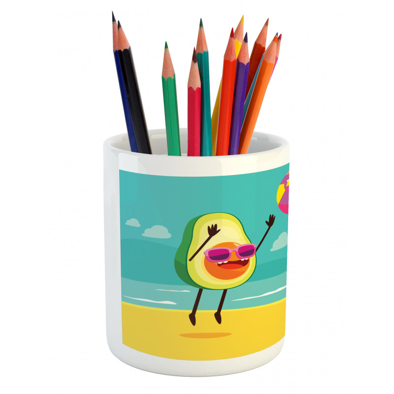 Summer Beach Volleyball Pencil Pen Holder