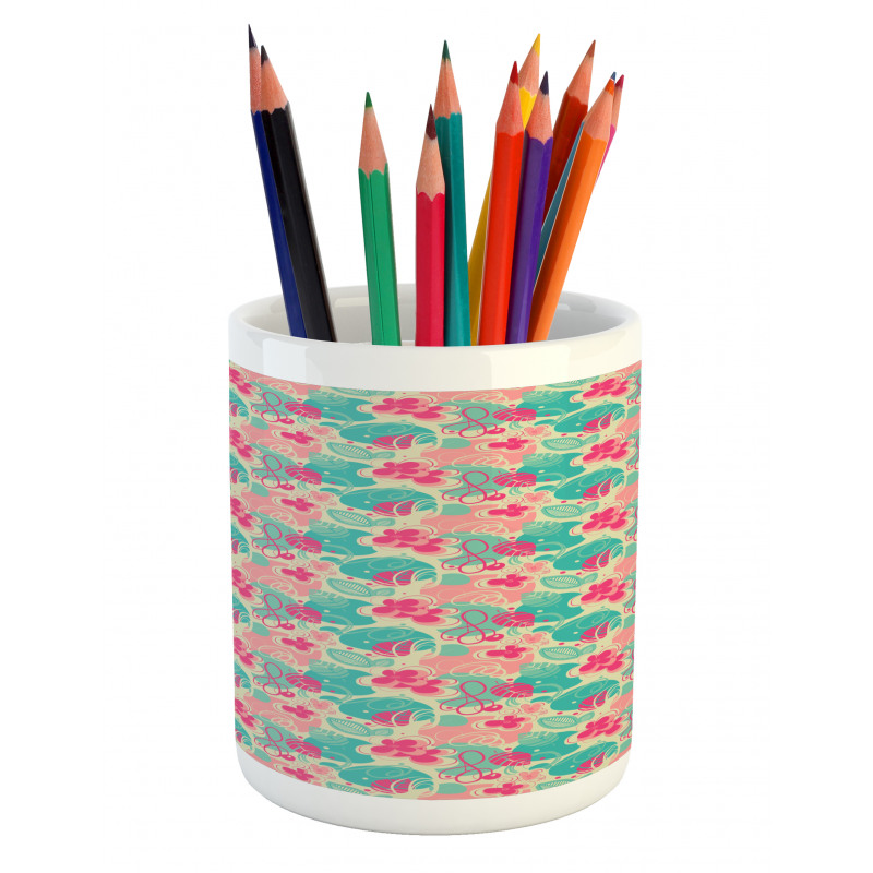 Doodle Foliage Leaves Pencil Pen Holder