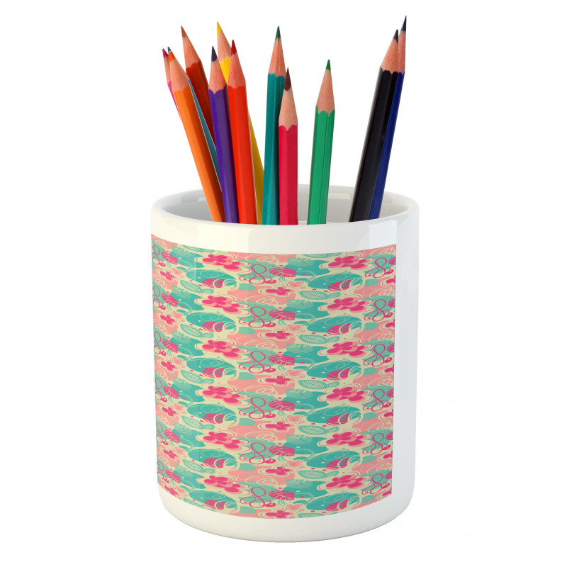 Doodle Foliage Leaves Pencil Pen Holder