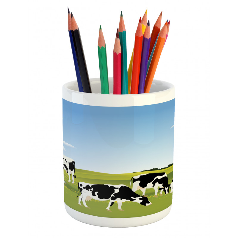 Graphic Domestic Cows Pencil Pen Holder