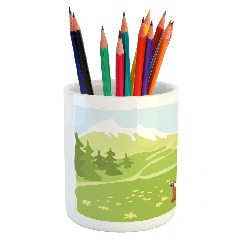 Alpine Meadow Nature Pencil Pen Holder