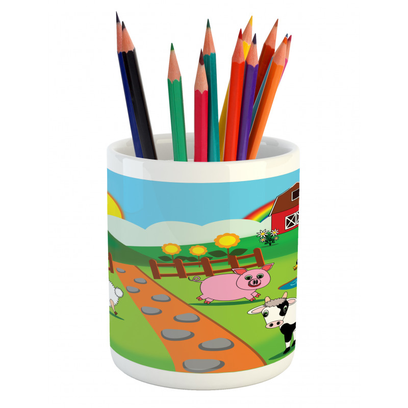 Cartoon Farmhouse Life Pencil Pen Holder