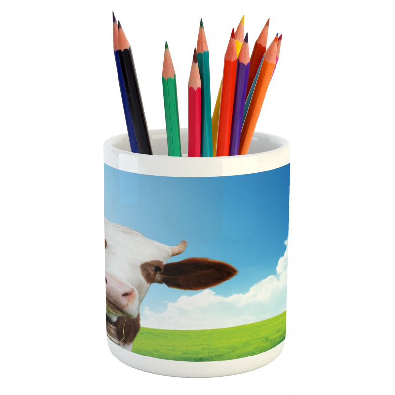 Staring Brown Animal Pencil Pen Holder