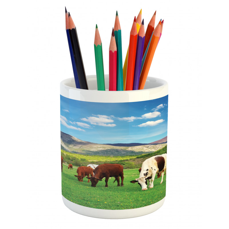 Cow Nature Composition Pencil Pen Holder