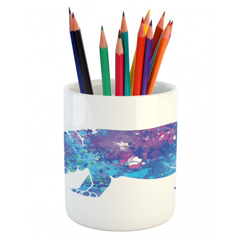 Colorful Silhouette Form Pencil Pen Holder