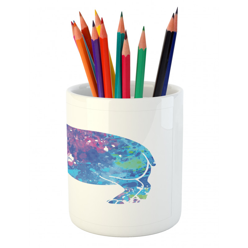 Colorful Silhouette Form Pencil Pen Holder