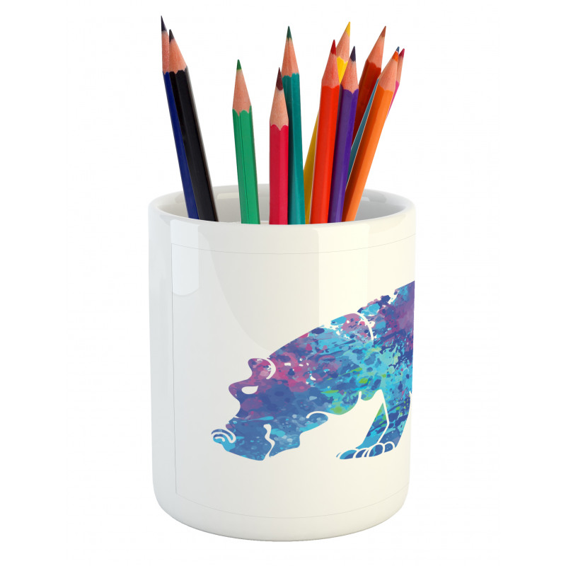 Colorful Silhouette Form Pencil Pen Holder