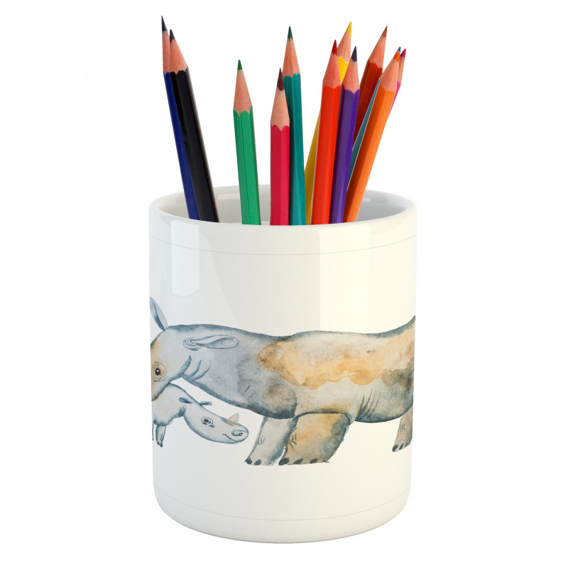 Mother and Baby Animals Pencil Pen Holder