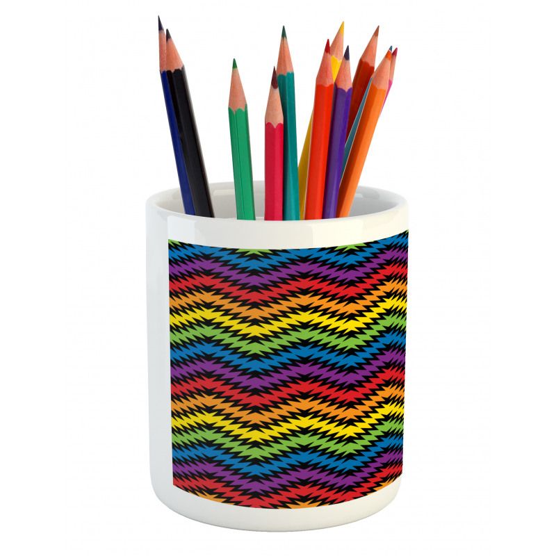 Jagged Zigzag Pattern Pencil Pen Holder