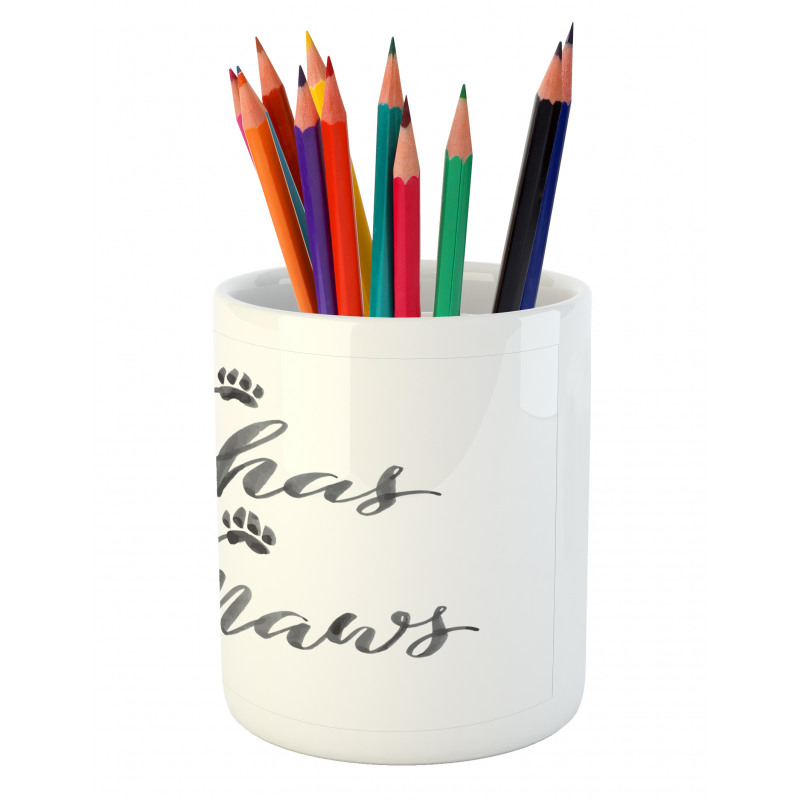 Brush Text Animal Lover Pencil Pen Holder