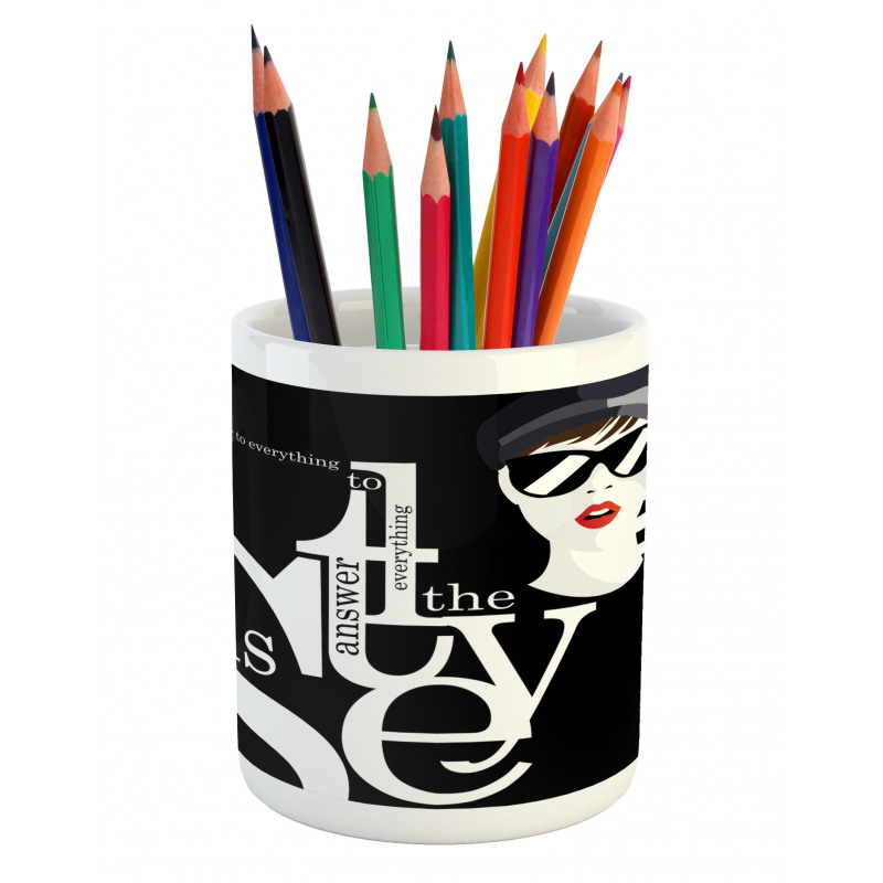 Style is the Answer Text Pencil Pen Holder