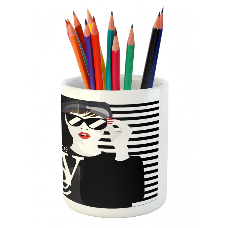 Style is the Answer Text Pencil Pen Holder