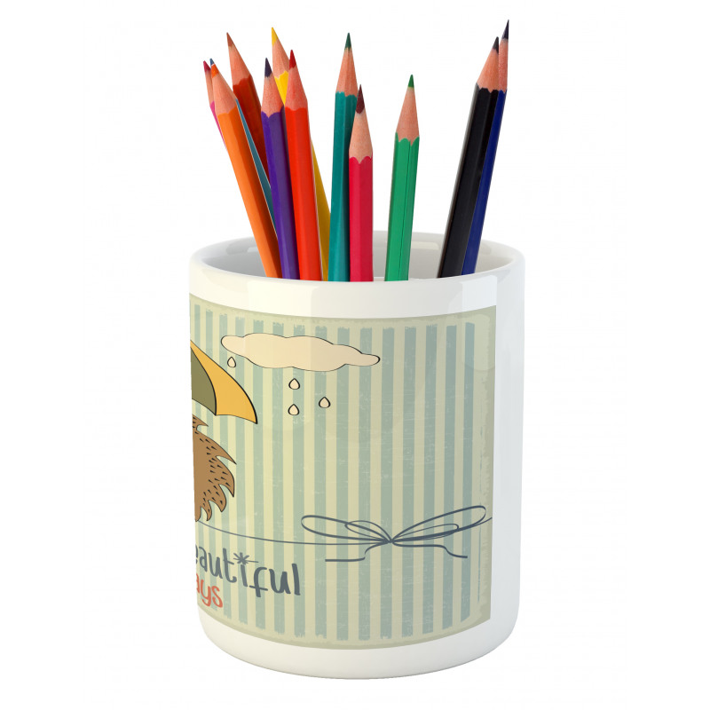 Tightrope Walker Hedgehog Pencil Pen Holder