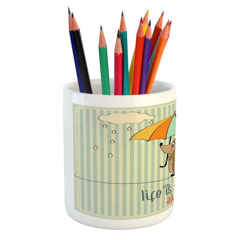 Tightrope Walker Hedgehog Pencil Pen Holder