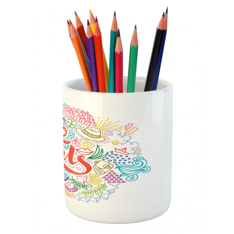 Go Girls Lettering Art Pencil Pen Holder